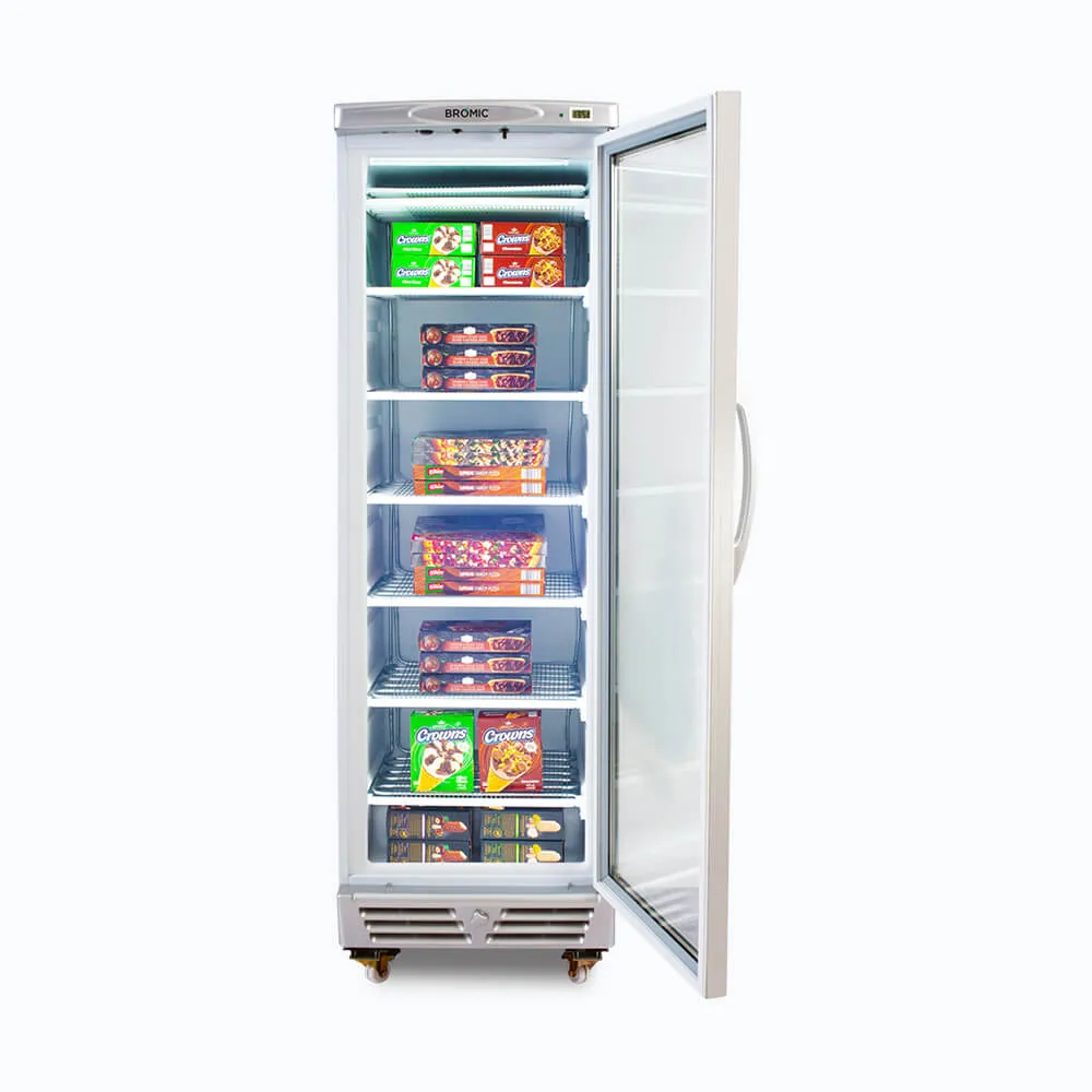 Bromic Upright Display Freezer LED Flat Glass Door 300L UF0374S