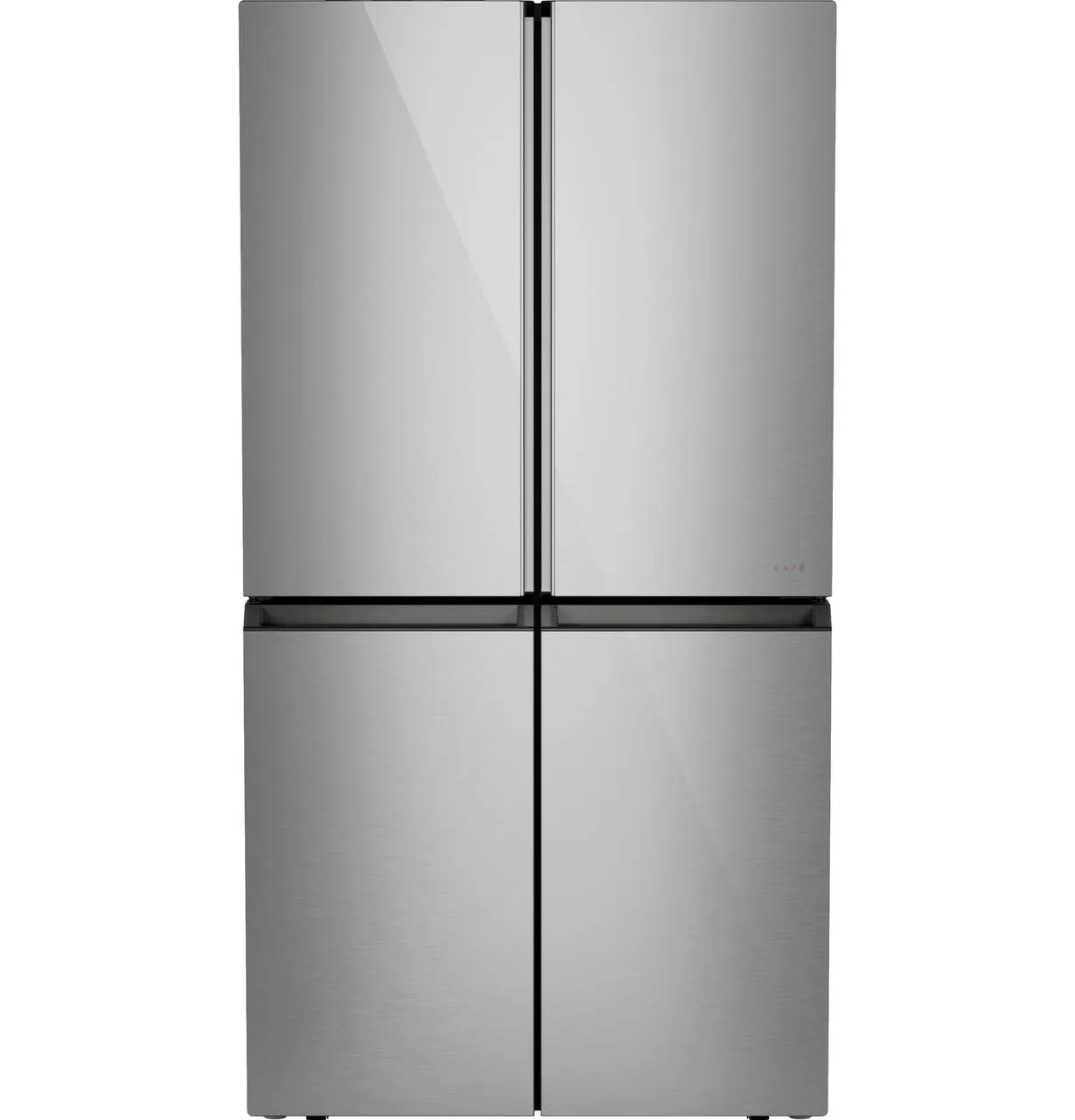Cafe CAE28DM5TS5 Caf&#8482; Energy Star 27.4 Cu. Ft. Smart Quad-Door Refrigerator In Platinum Glass With Dual-Dispense Autofill Pitcher