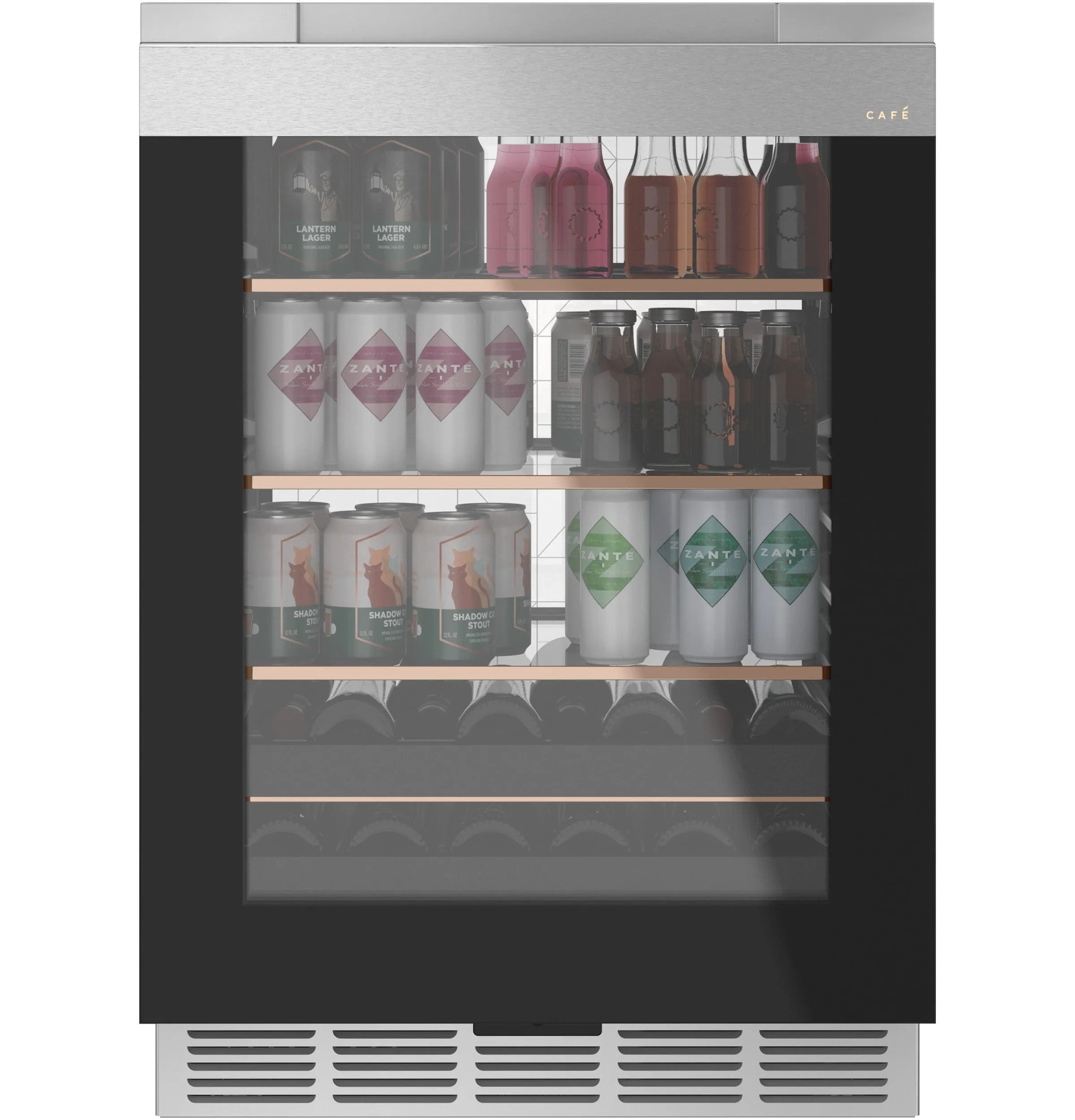 Cafe CCR06BM2PS5 Caf Beverage Center In Platinum Glass