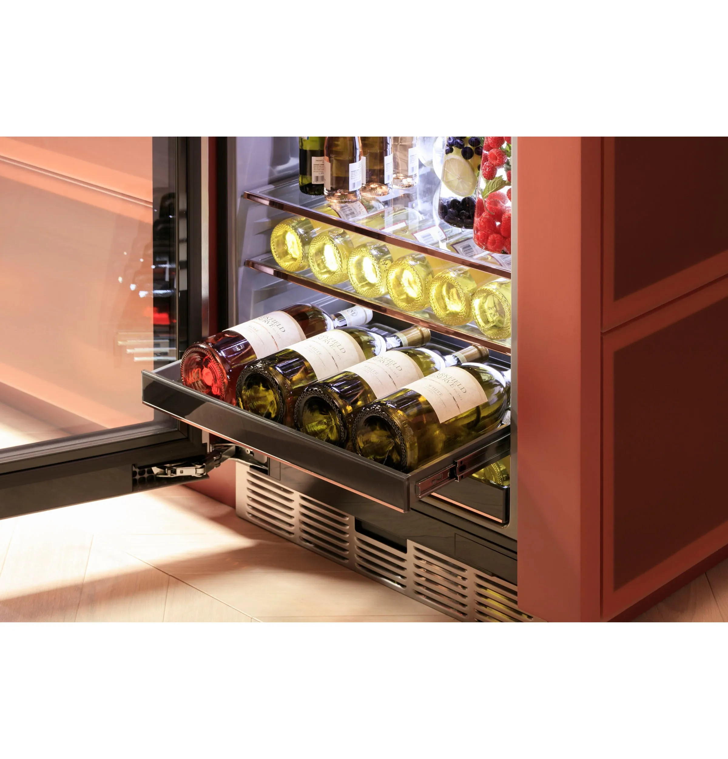 Cafe CCR06BM2PS5 Caf Beverage Center In Platinum Glass