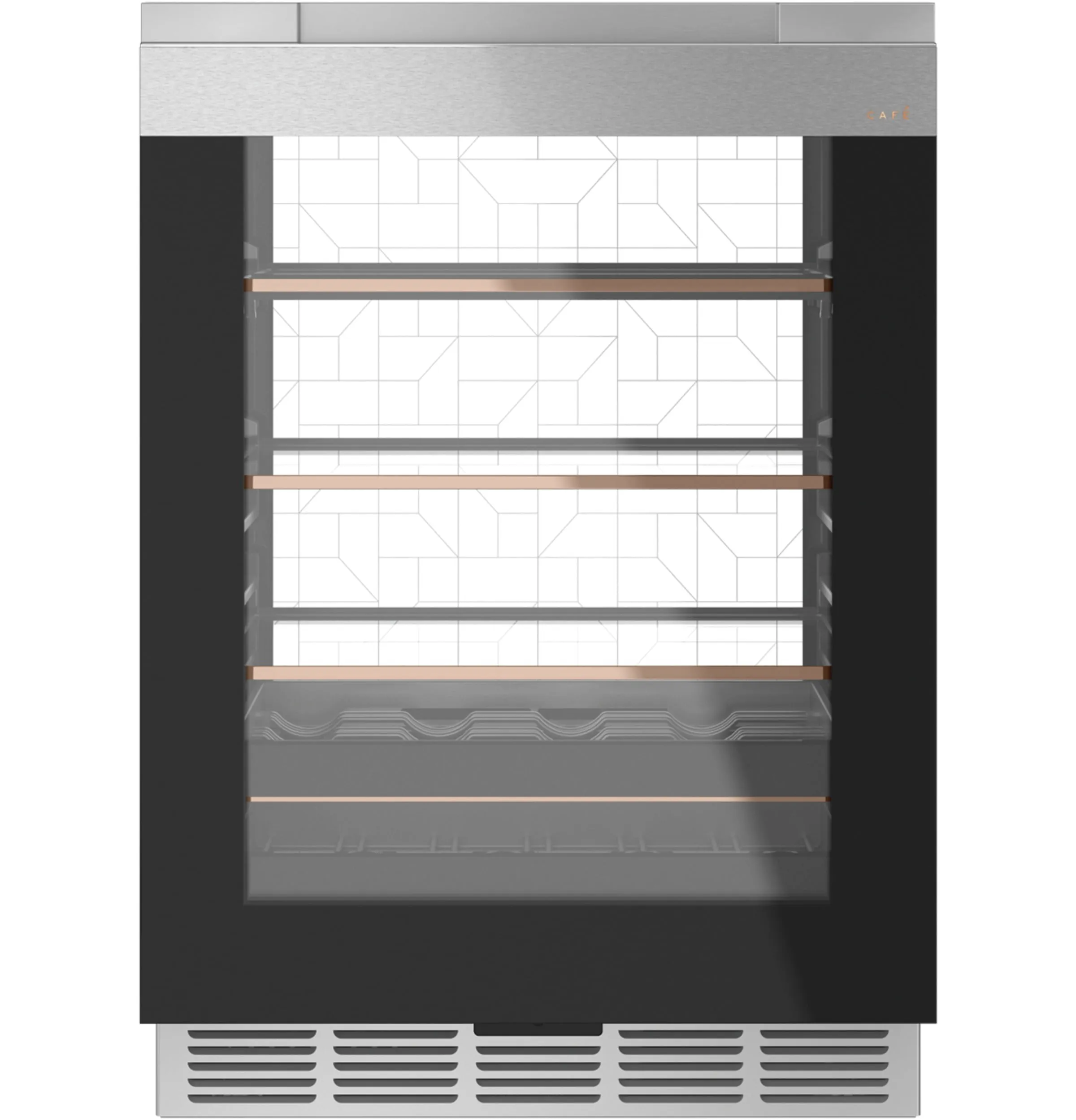 Cafe CCR06BM2PS5 Caf Beverage Center In Platinum Glass
