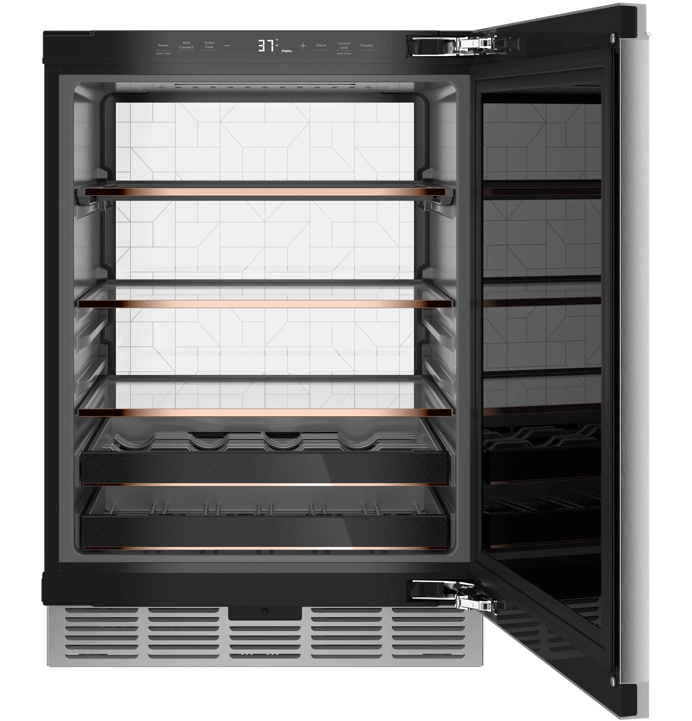 Cafe CCR06BM2PS5 Caf Beverage Center In Platinum Glass