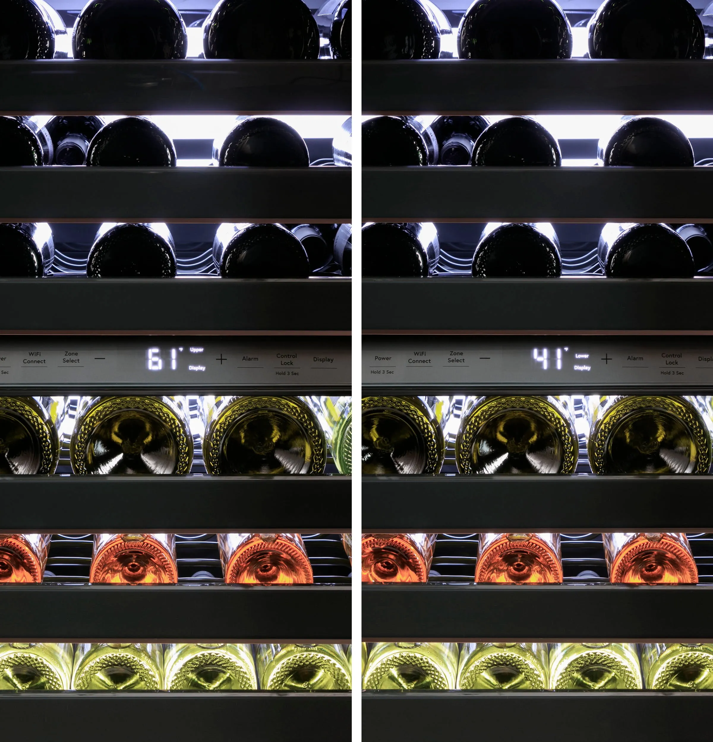 Cafe CCR06DM2PS5 Caf Wine Center In Platinum Glass