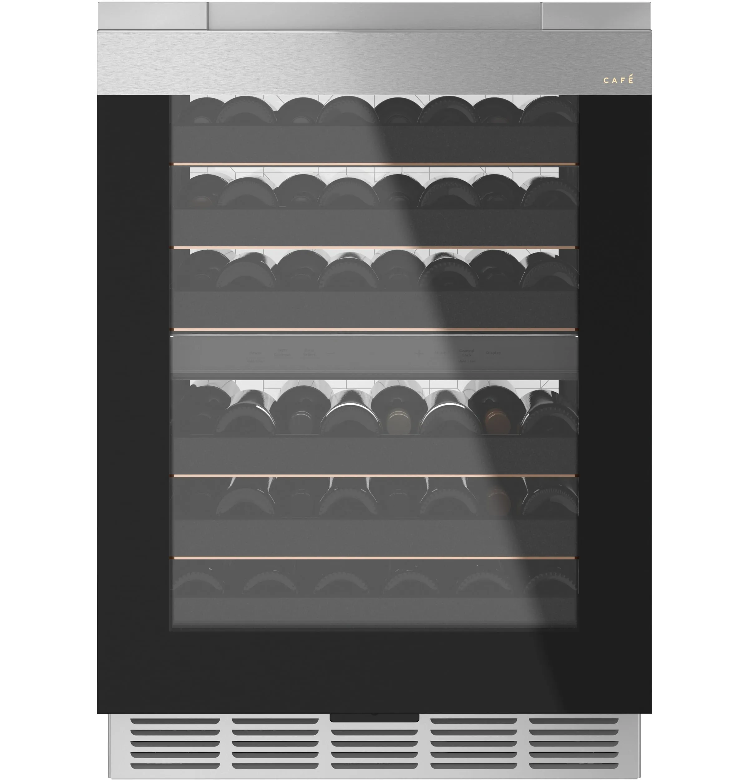 Cafe CCR06DM2PS5 Caf Wine Center In Platinum Glass