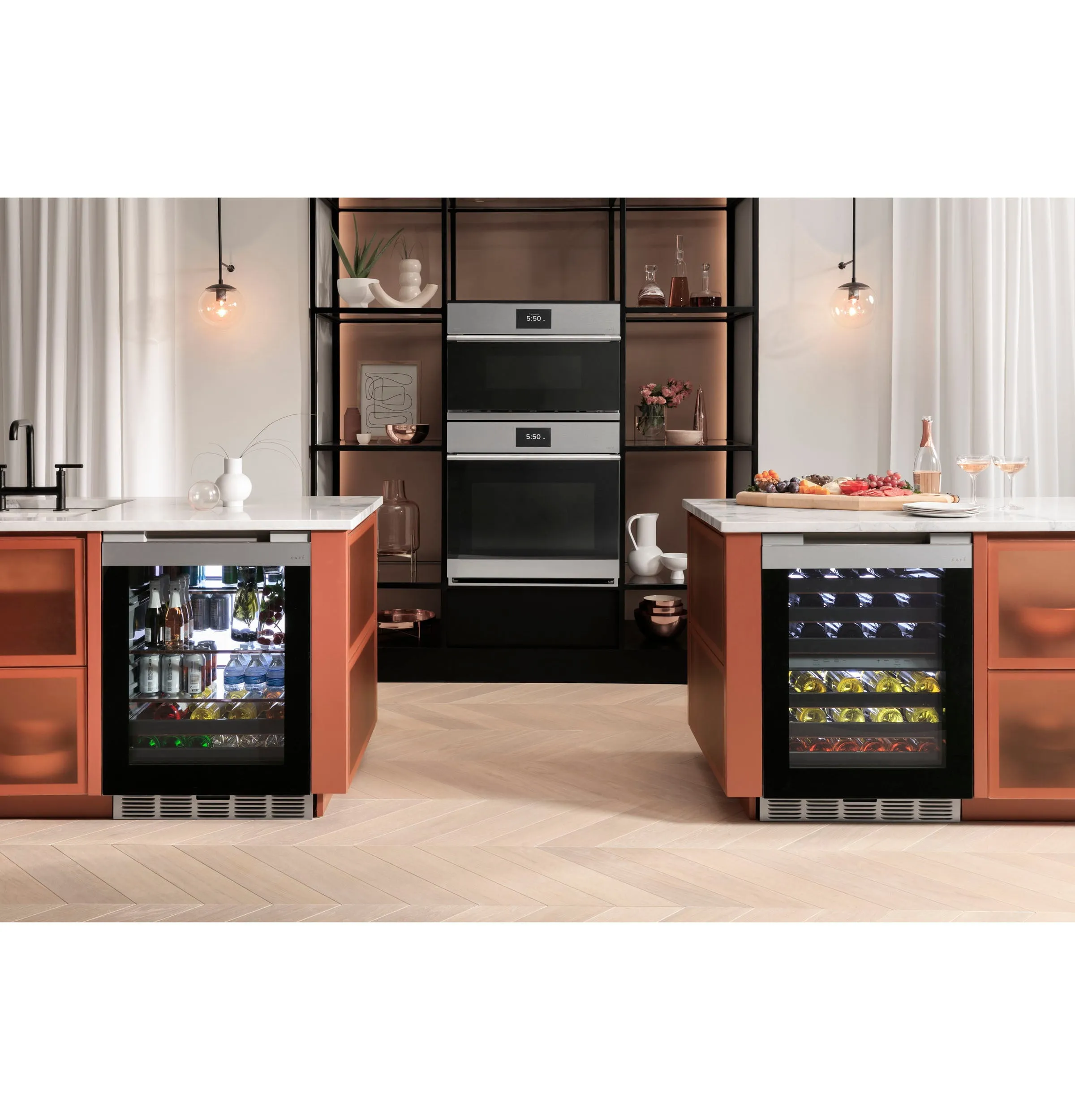 Cafe CCR06DM2PS5 Caf Wine Center In Platinum Glass