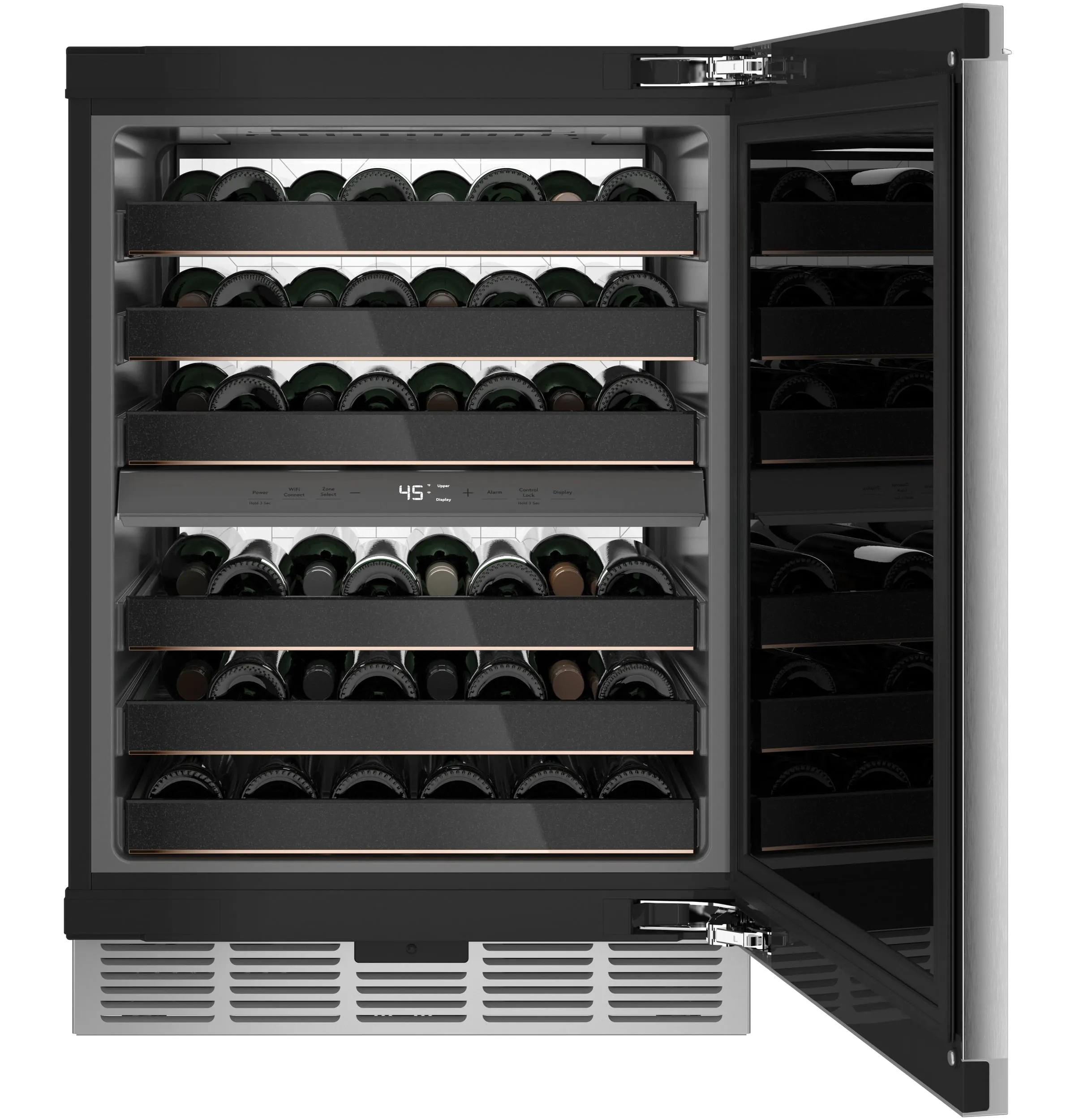 Cafe CCR06DM2PS5 Caf Wine Center In Platinum Glass