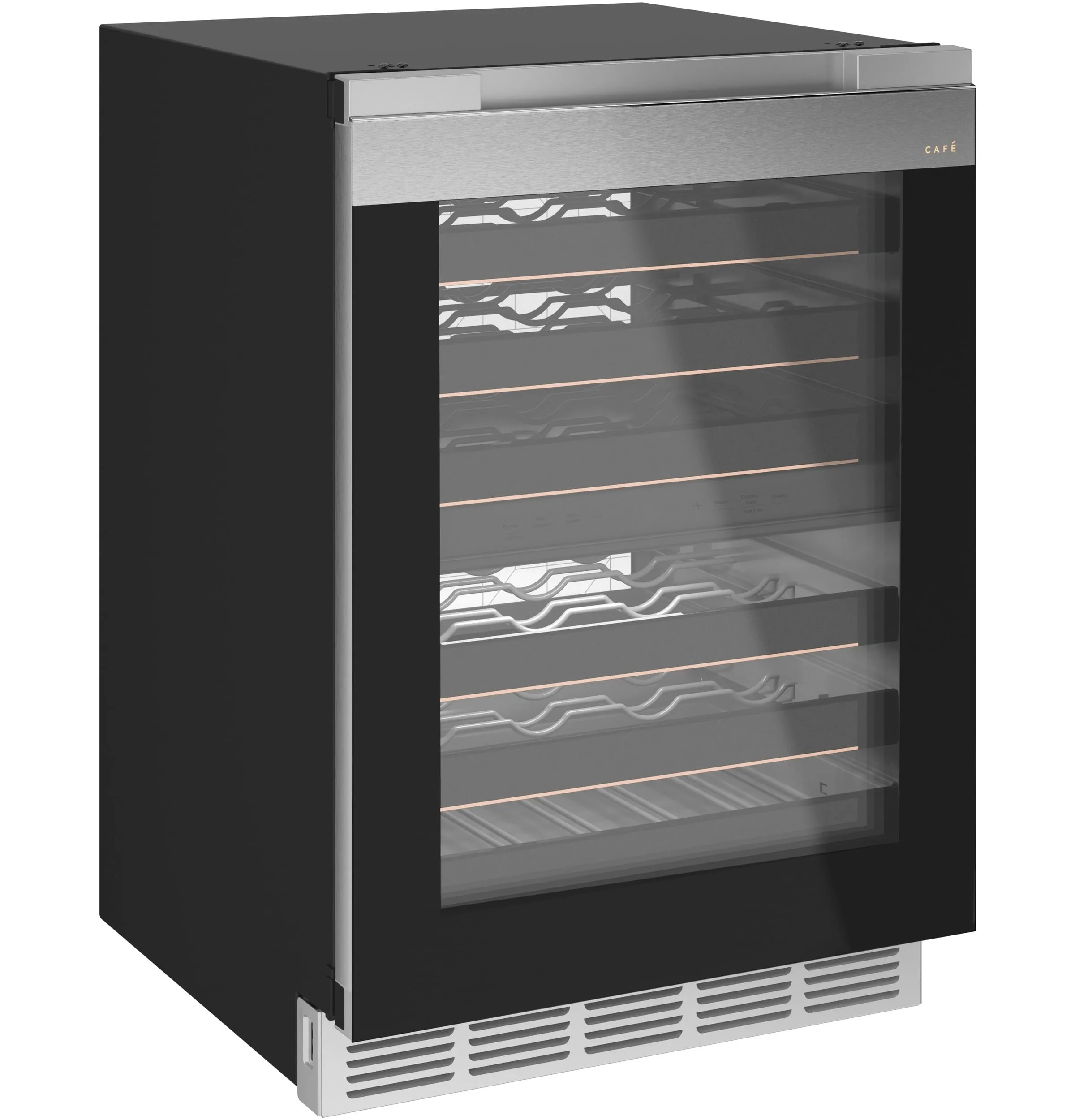 Cafe CCR06DM2PS5 Caf Wine Center In Platinum Glass