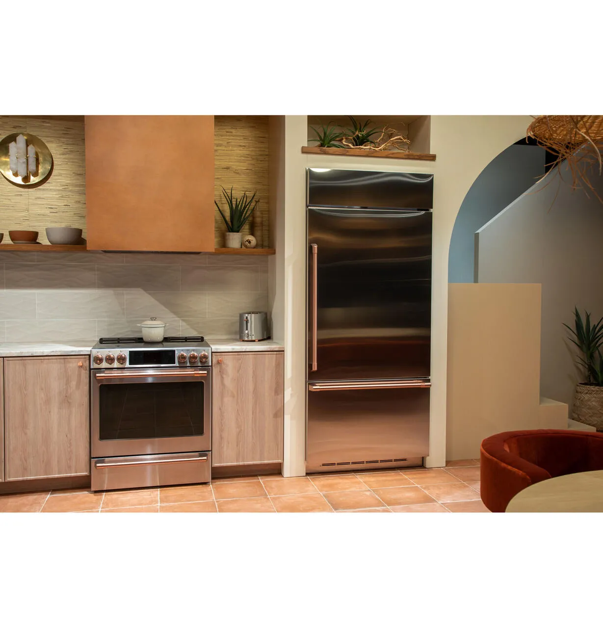 Cafe CDB36LP2RS1 Caf&#8482; 21.3 Cu. Ft. Built-In Bottom-Freezer Refrigerator