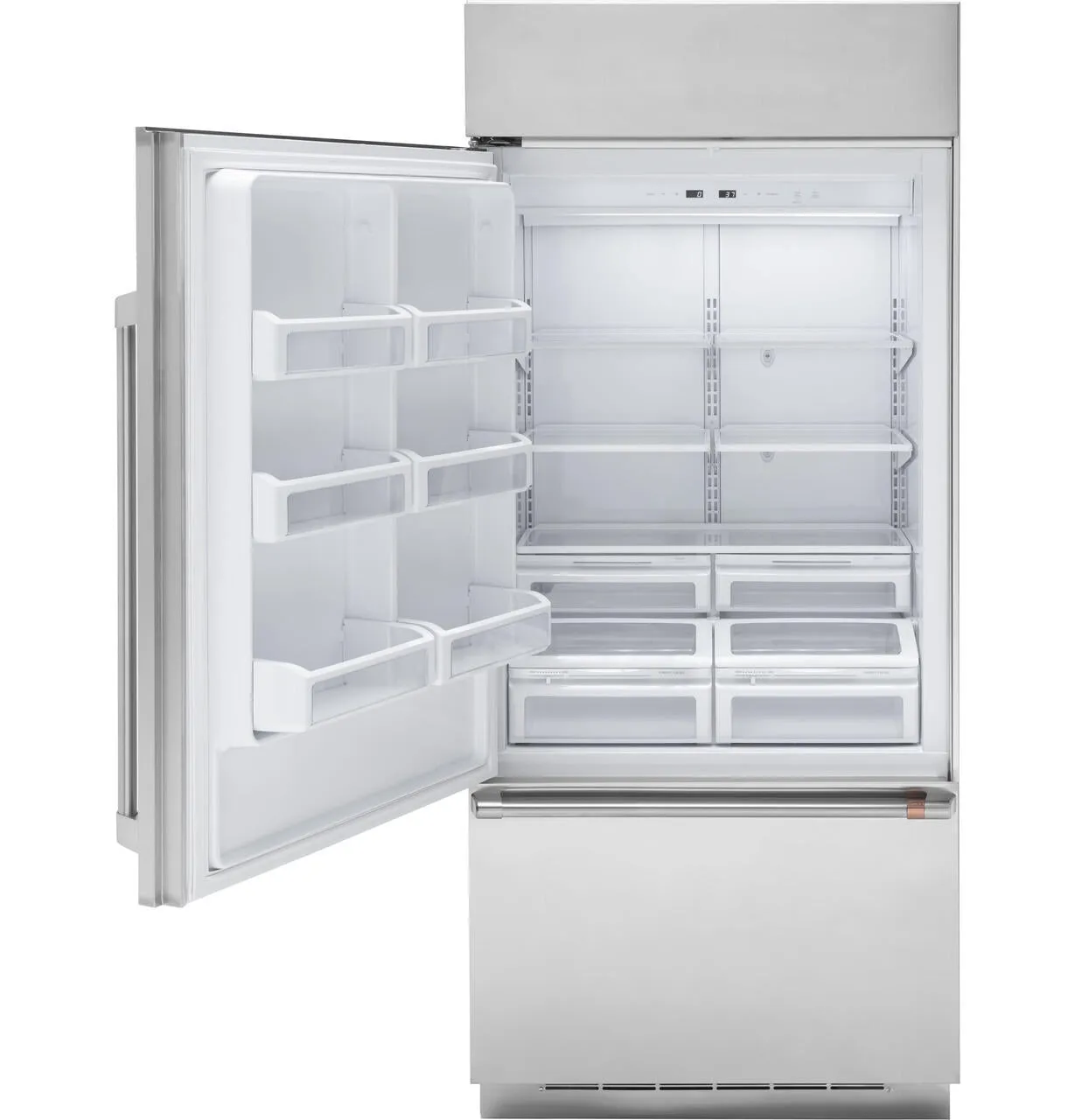 Cafe CDB36LP2RS1 Caf&#8482; 21.3 Cu. Ft. Built-In Bottom-Freezer Refrigerator