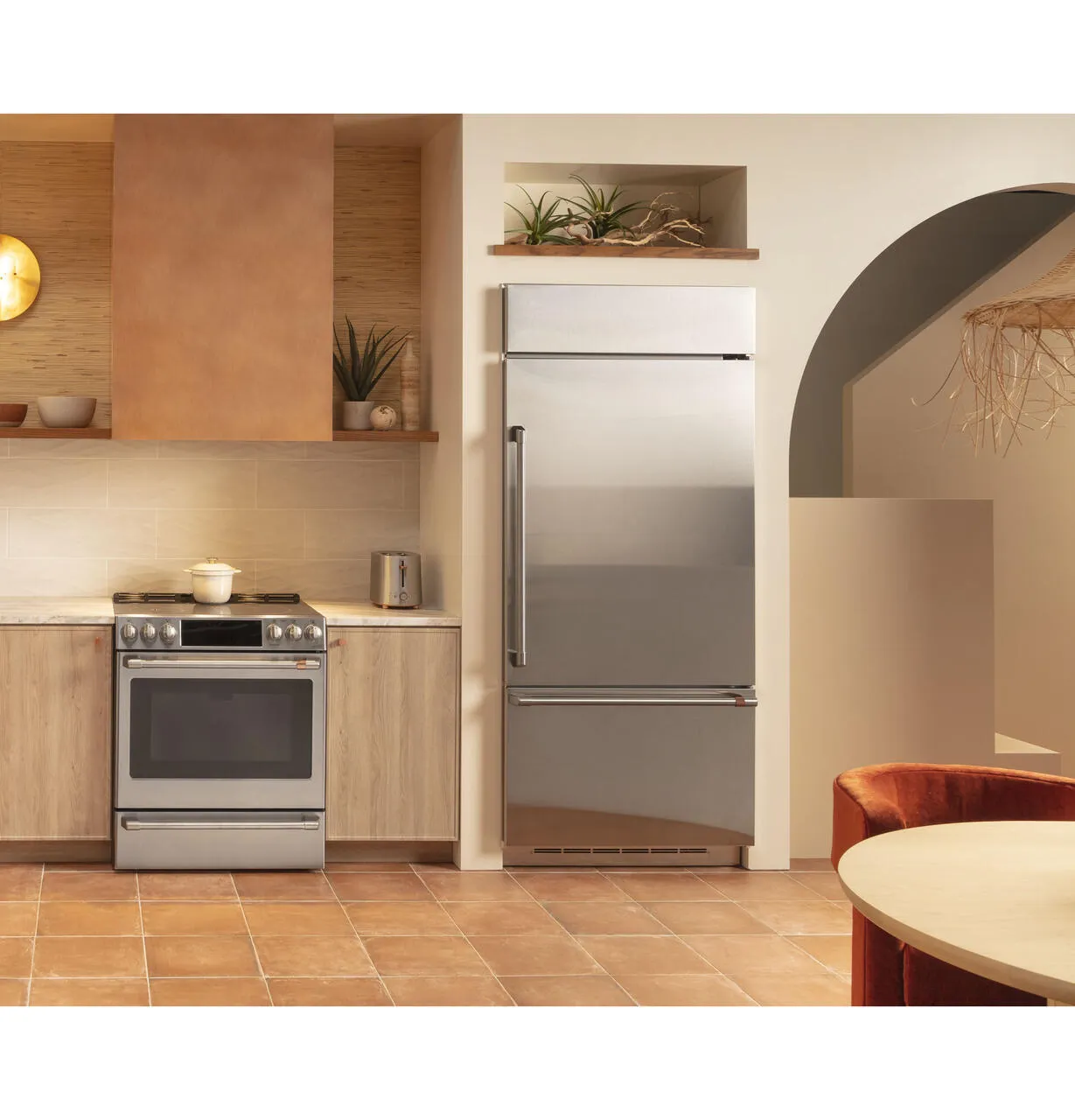 Cafe CDB36RP2RS1 Caf&#8482; 21.3 Cu. Ft. Built-In Bottom-Freezer Refrigerator