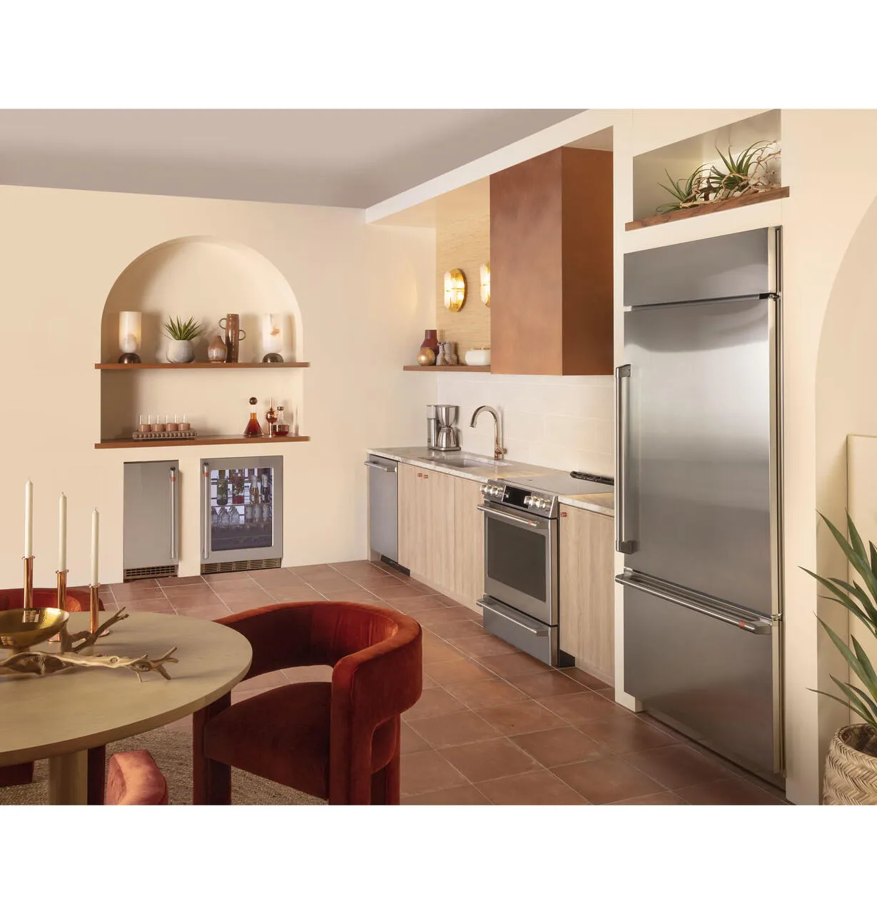Cafe CDB36RP2RS1 Caf&#8482; 21.3 Cu. Ft. Built-In Bottom-Freezer Refrigerator