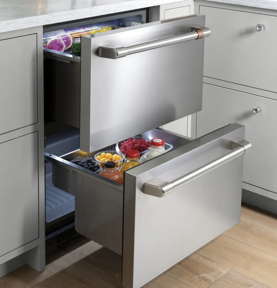 Cafe CDE06RP2NS1 Caf 5.7 Cu. Ft. Built-In Dual-Drawer Refrigerator