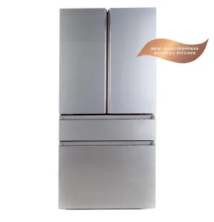 Cafe CGE29DM5TS5 Caf&#8482; Energy Star 28.7 Cu. Ft. Smart 4-Door French-Door Refrigerator In Platinum Glass With Dual-Dispense Autofill Pitcher