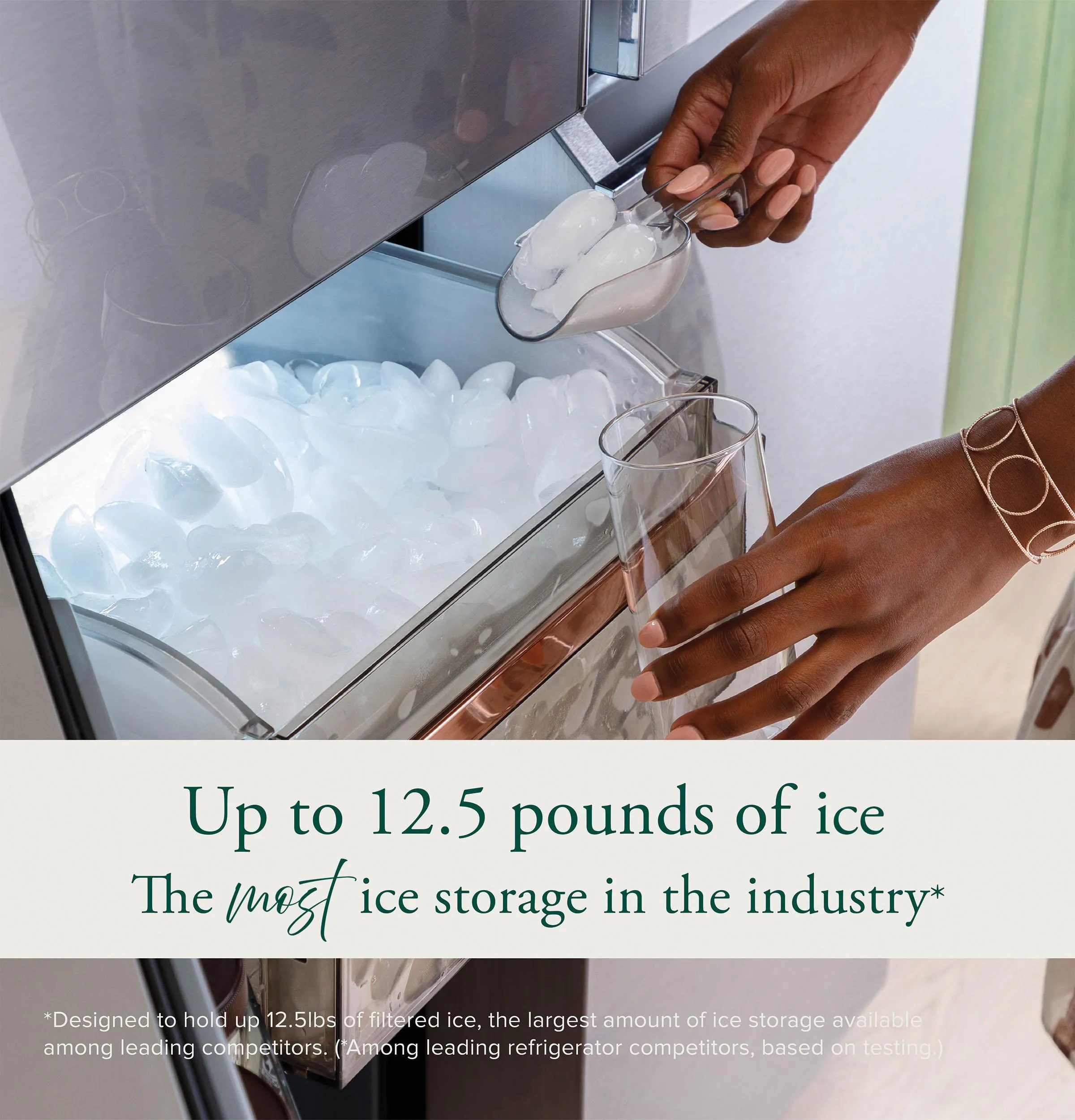 Cafe CHE23DM5WS5 Caf&#8482; Energy Star 22.9 Cu. Ft. Smart Counter-Depth Quad-Door Refrigerator In Platinum Glass With Dual-Dispense Autofill Pitcher