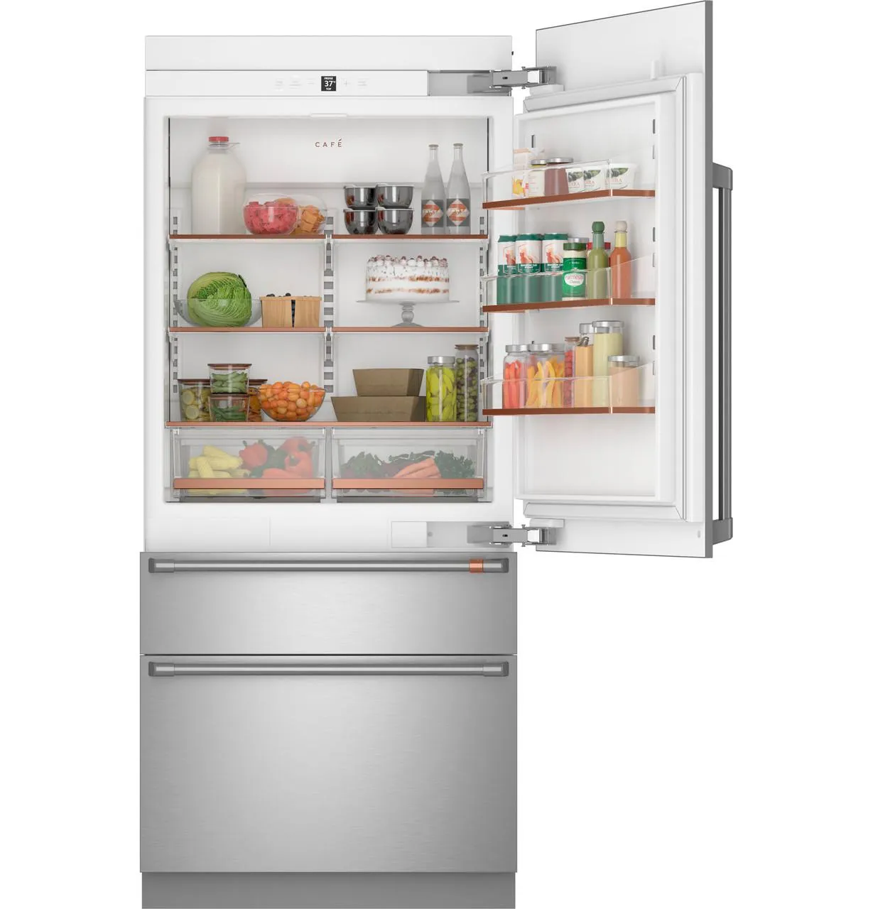 Cafe CIC36RP2VS1 Caf&#8482; 36" Integrated Bottom-Freezer Refrigerator