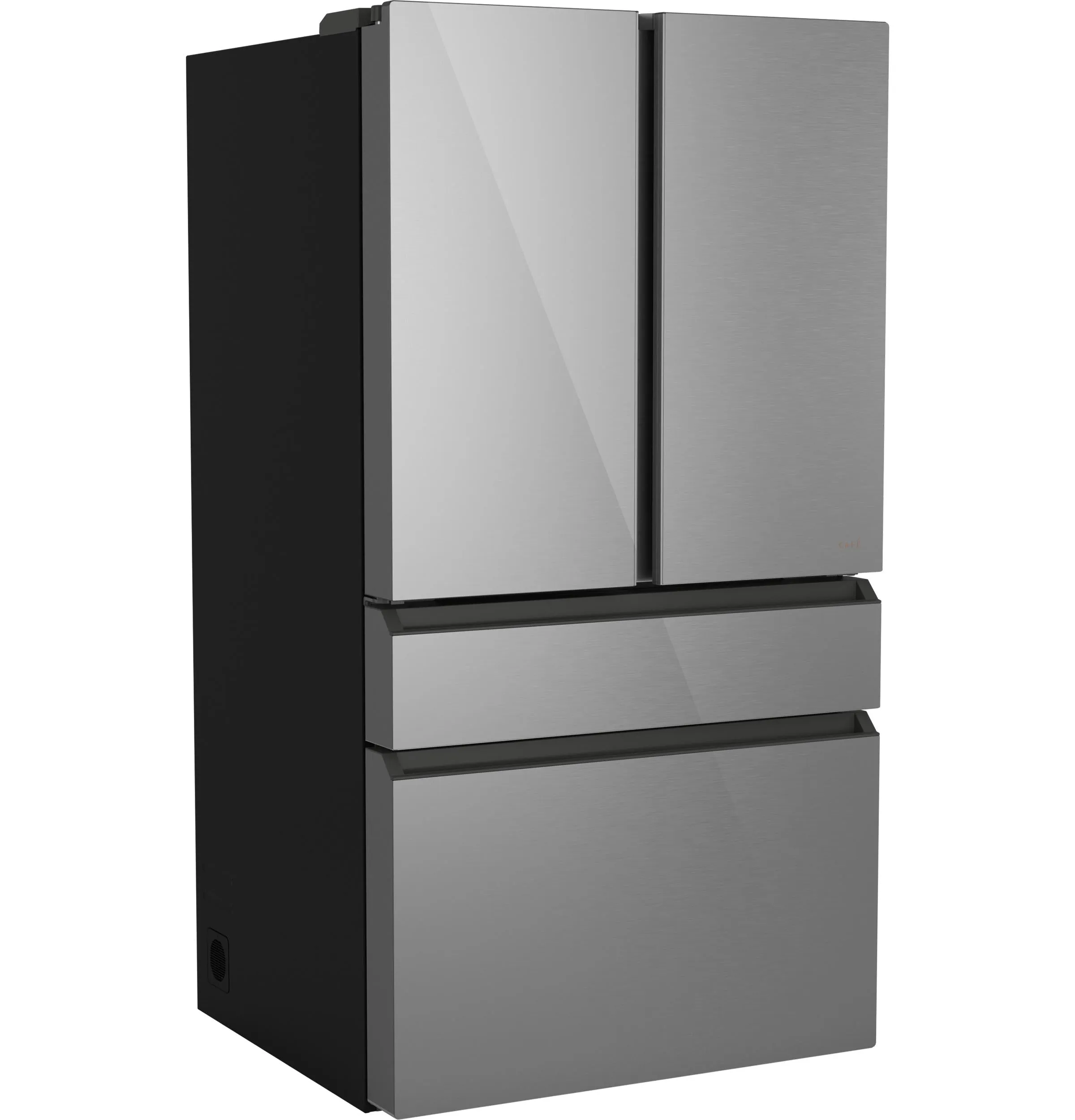 Cafe CJE23DM5WS5 Caf&#8482; Energy Star 23.2 Cu. Ft. Smart Counter-Depth 4-Door French-Door Refrigerator In Platinum Glass With Dual-Dispense Autofill Pitcher