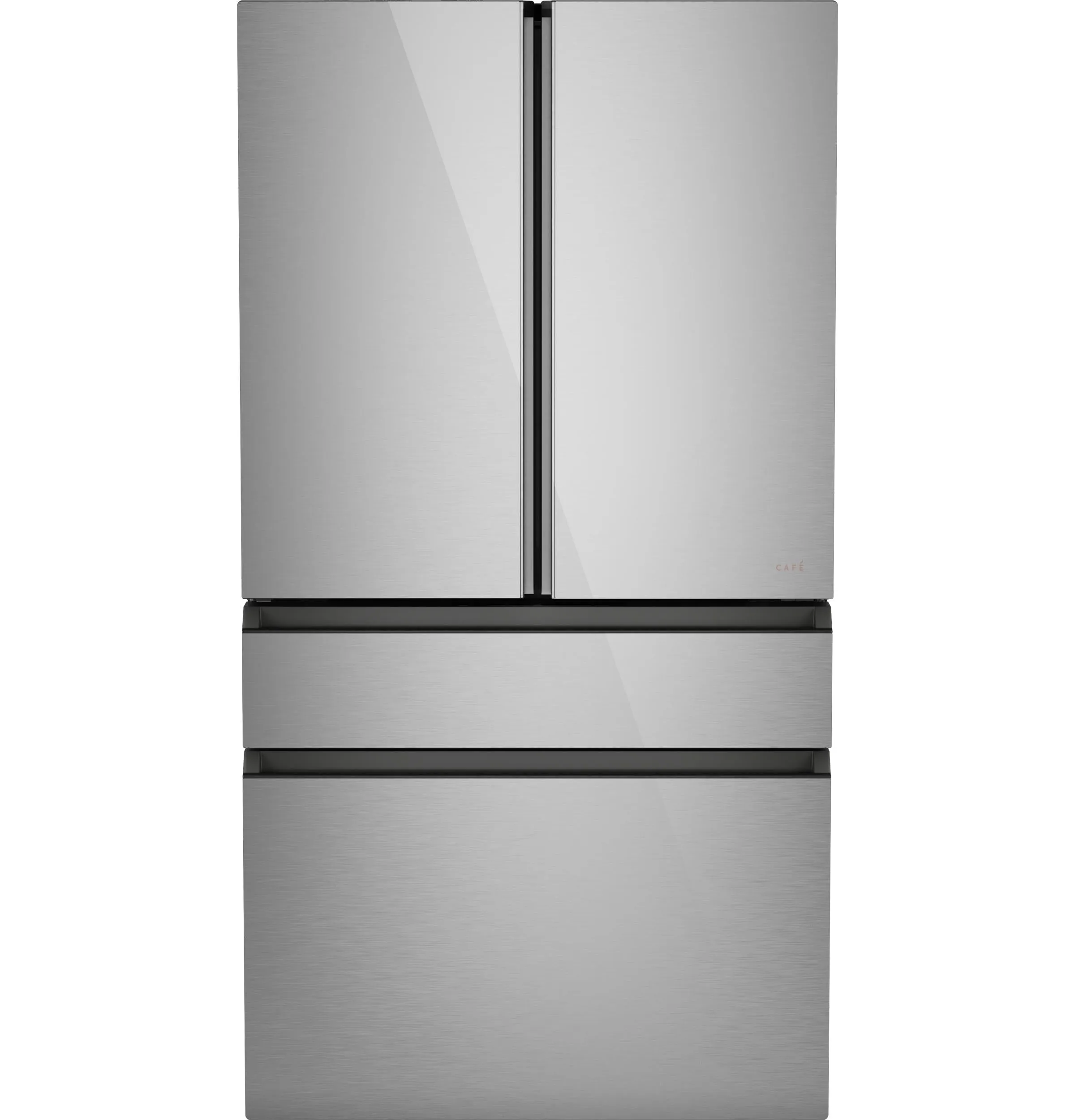 Cafe CJE23DM5WS5 Caf&#8482; Energy Star 23.2 Cu. Ft. Smart Counter-Depth 4-Door French-Door Refrigerator In Platinum Glass With Dual-Dispense Autofill Pitcher