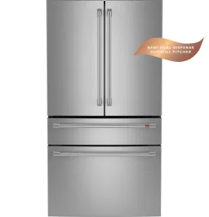 Cafe CJE23DP2WS1 Caf&#8482; Energy Star 23.2 Cu. Ft. Smart Counter-Depth 4-Door French-Door Refrigerator With Dual-Dispense Autofill Pitcher