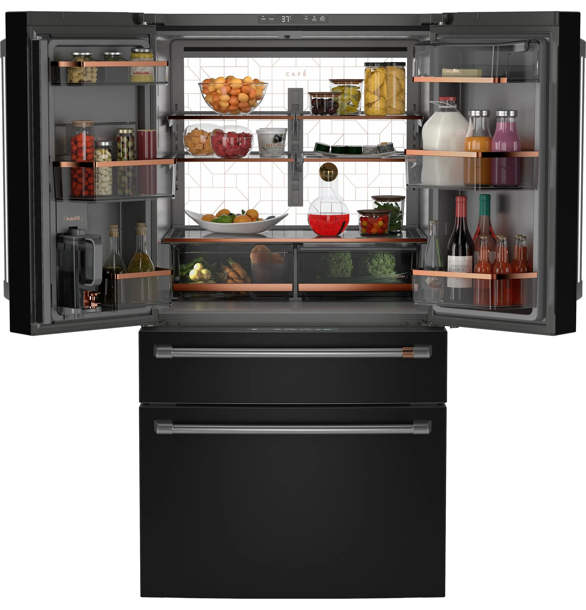 Cafe CJE23DP3WD1 Caf&#8482; Energy Star 23.2 Cu. Ft. Smart Counter-Depth 4-Door French-Door Refrigerator With Dual-Dispense Autofill Pitcher