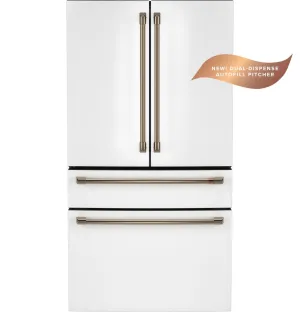 Cafe CJE23DP4WW2 Caf&#8482; Energy Star 23.2 Cu. Ft. Smart Counter-Depth 4-Door French-Door Refrigerator With Dual-Dispense Autofill Pitcher