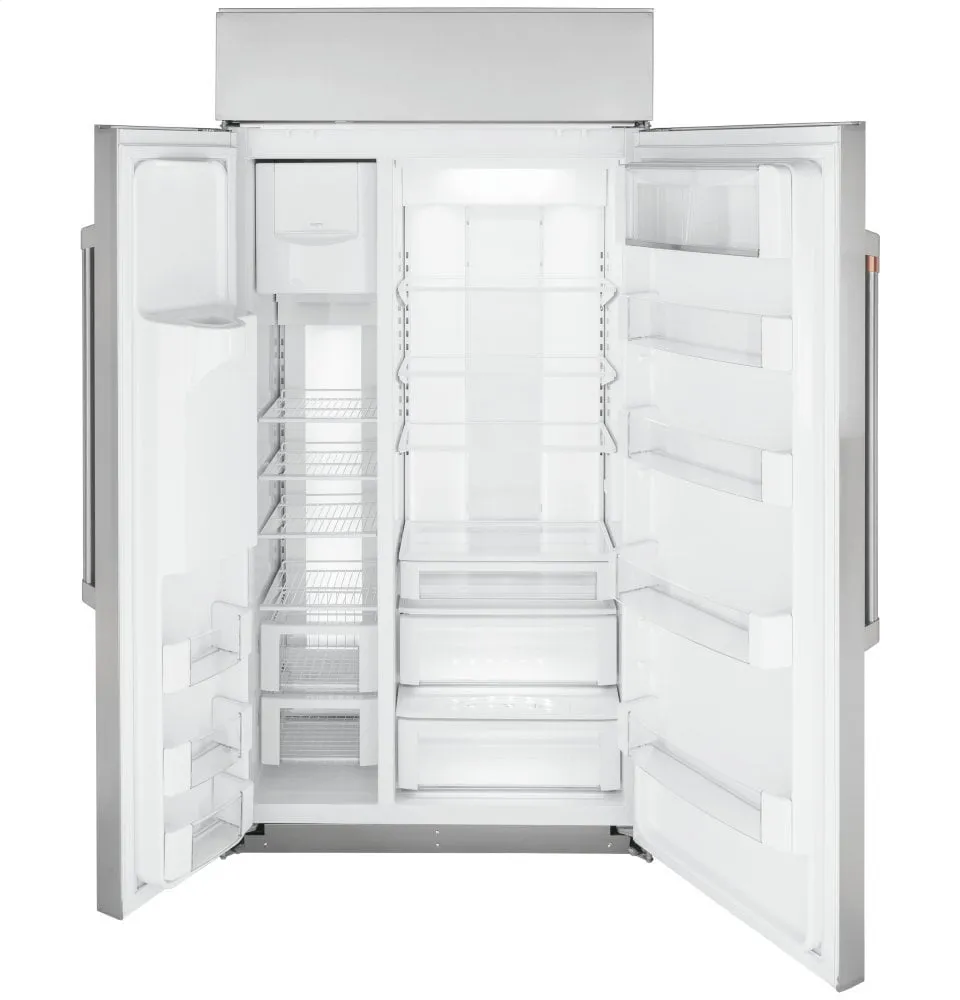 Cafe CSB42YP2NS1 Caf 42" Smart Built-In Side-By-Side Refrigerator With Dispenser