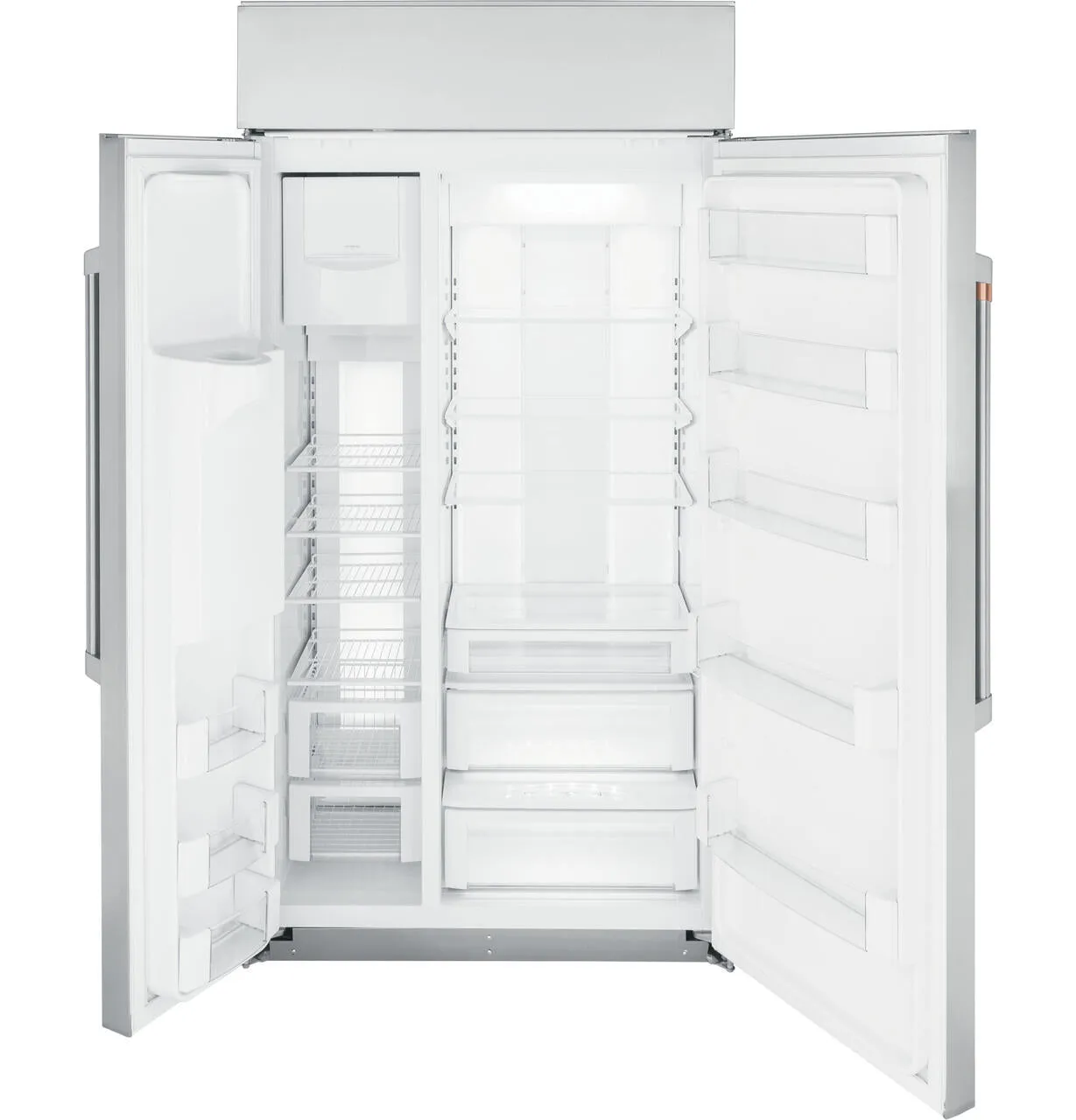 Cafe CSB42YP2RS1 Caf&#8482; 42" Smart Built-In Side-By-Side Refrigerator With Dispenser