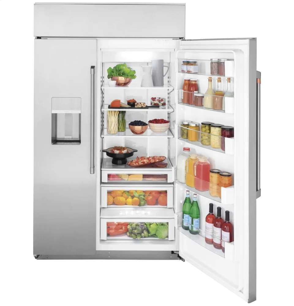 Cafe CSB48YP2NS1 Caf 48" Smart Built-In Side-By-Side Refrigerator With Dispenser