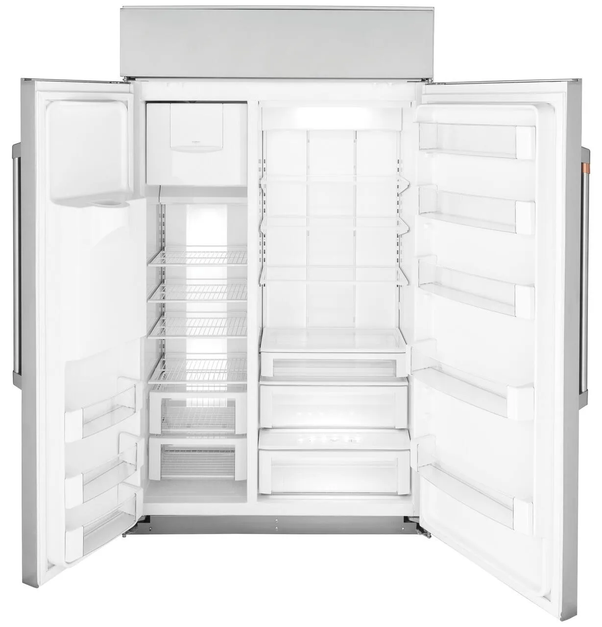 Cafe CSB48YP2RS1 Caf&#8482; 48" Smart Built-In Side-By-Side Refrigerator With Dispenser