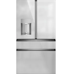Cafe CXE22DM5PS5 Caf&#8482; Energy Star 22.3 Cu. Ft. Smart Counter-Depth 4-Door French-Door Refrigerator In Platinum Glass