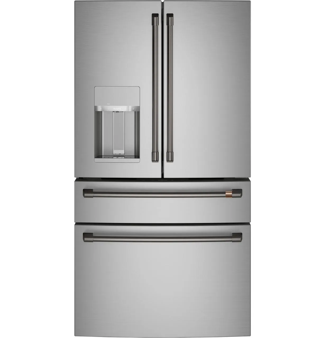 Cafe CXE22DP2PS1 Caf&#8482; Energy Star 22.3 Cu. Ft. Smart Counter-Depth 4-Door French-Door Refrigerator