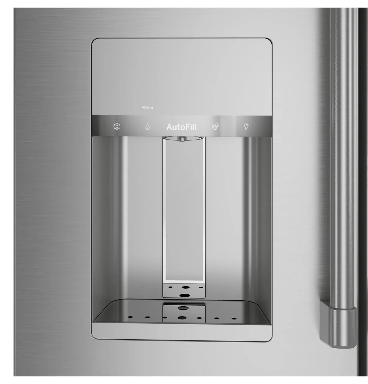Cafe CXE22DP2PS1 Caf&#8482; Energy Star 22.3 Cu. Ft. Smart Counter-Depth 4-Door French-Door Refrigerator