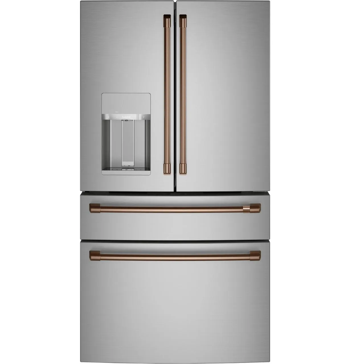 Cafe CXE22DP2PS1 Caf&#8482; Energy Star 22.3 Cu. Ft. Smart Counter-Depth 4-Door French-Door Refrigerator