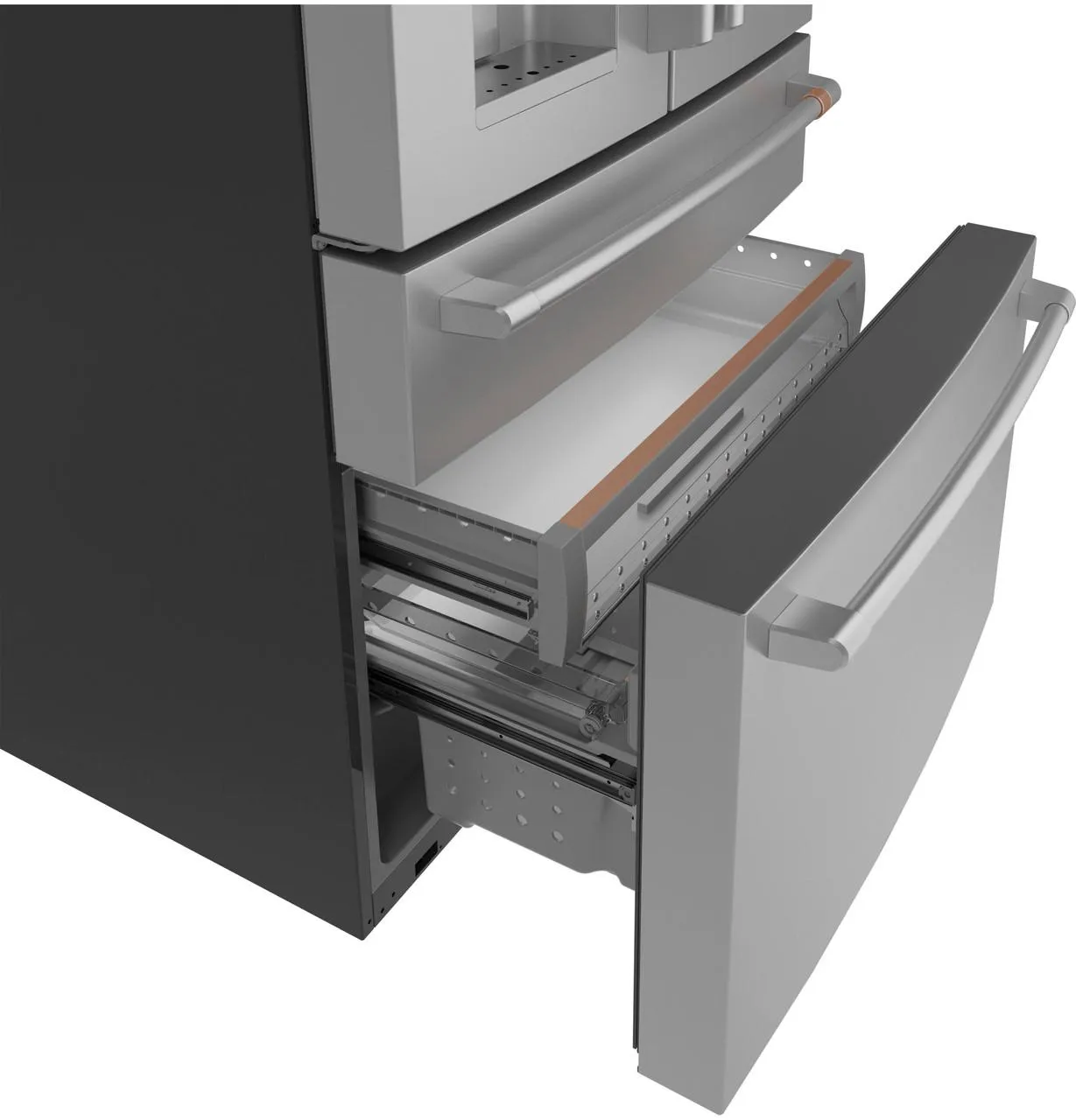Cafe CXE22DP2PS1 Caf&#8482; Energy Star 22.3 Cu. Ft. Smart Counter-Depth 4-Door French-Door Refrigerator