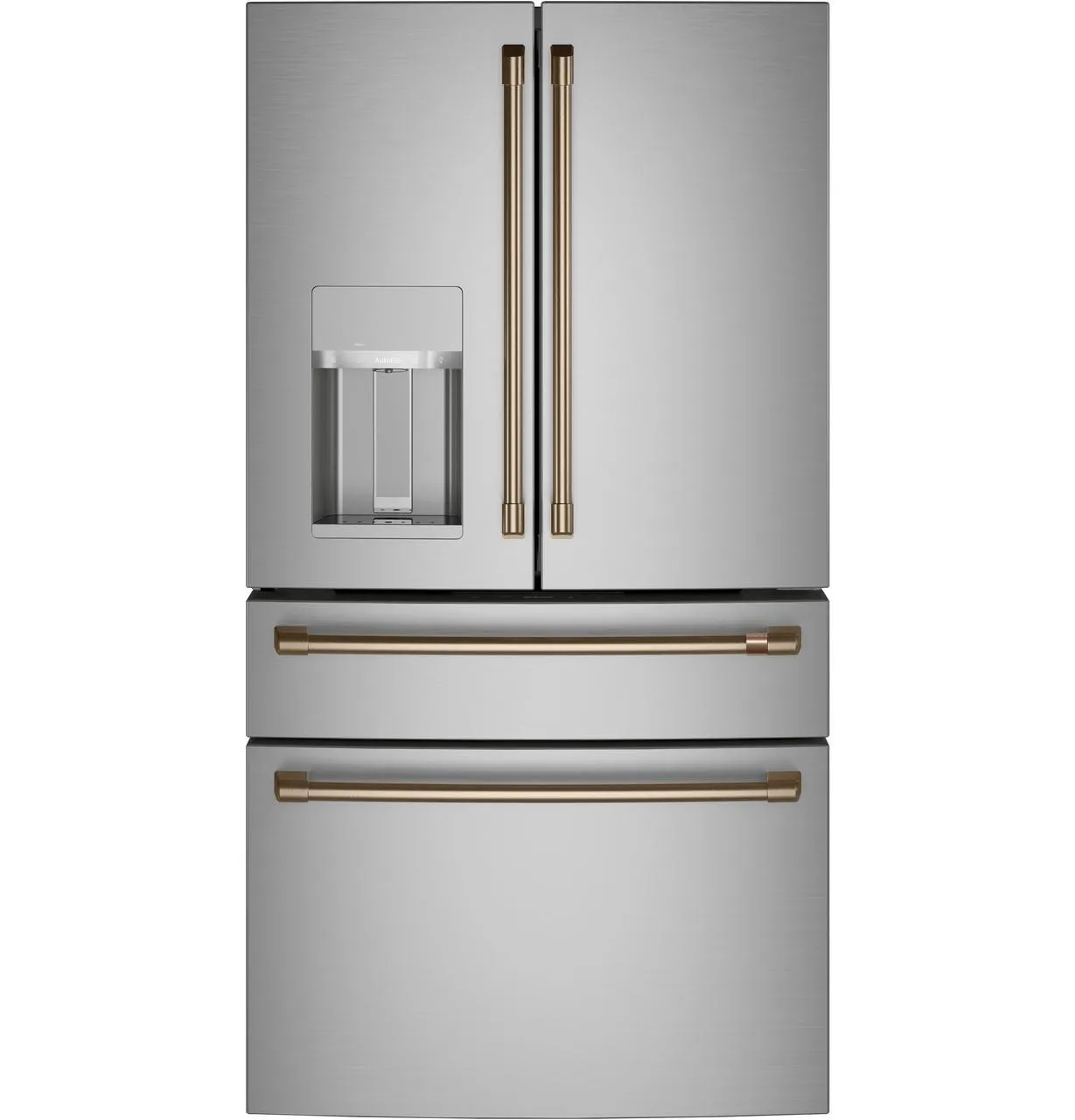 Cafe CXE22DP2PS1 Caf&#8482; Energy Star 22.3 Cu. Ft. Smart Counter-Depth 4-Door French-Door Refrigerator