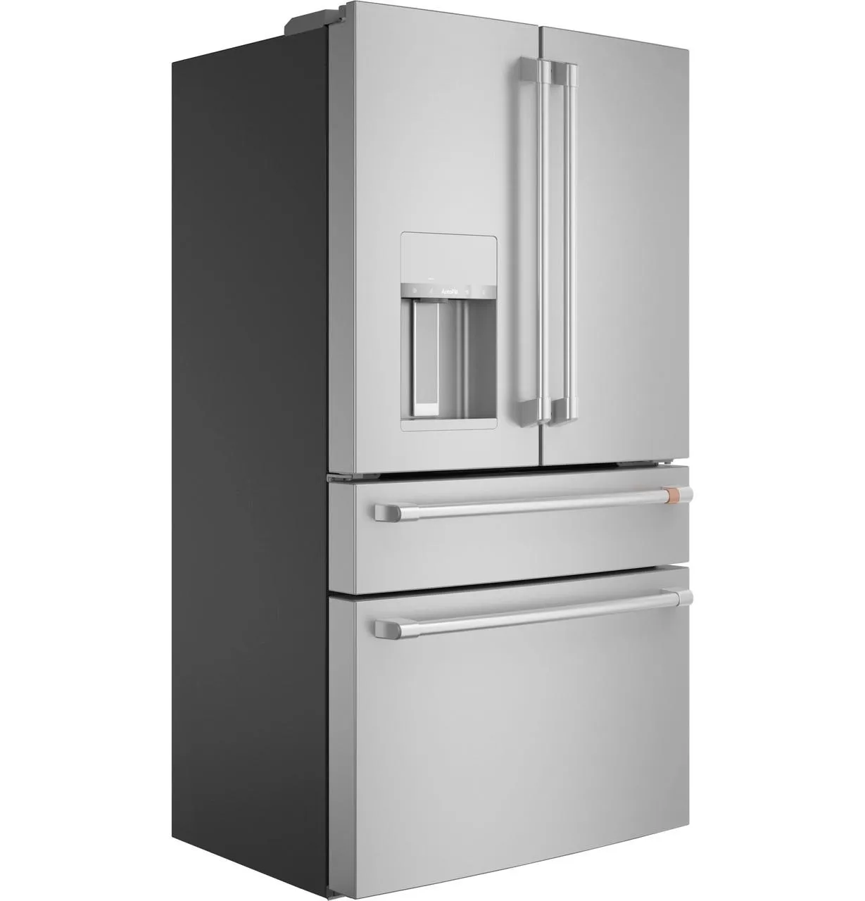 Cafe CXE22DP2PS1 Caf&#8482; Energy Star 22.3 Cu. Ft. Smart Counter-Depth 4-Door French-Door Refrigerator