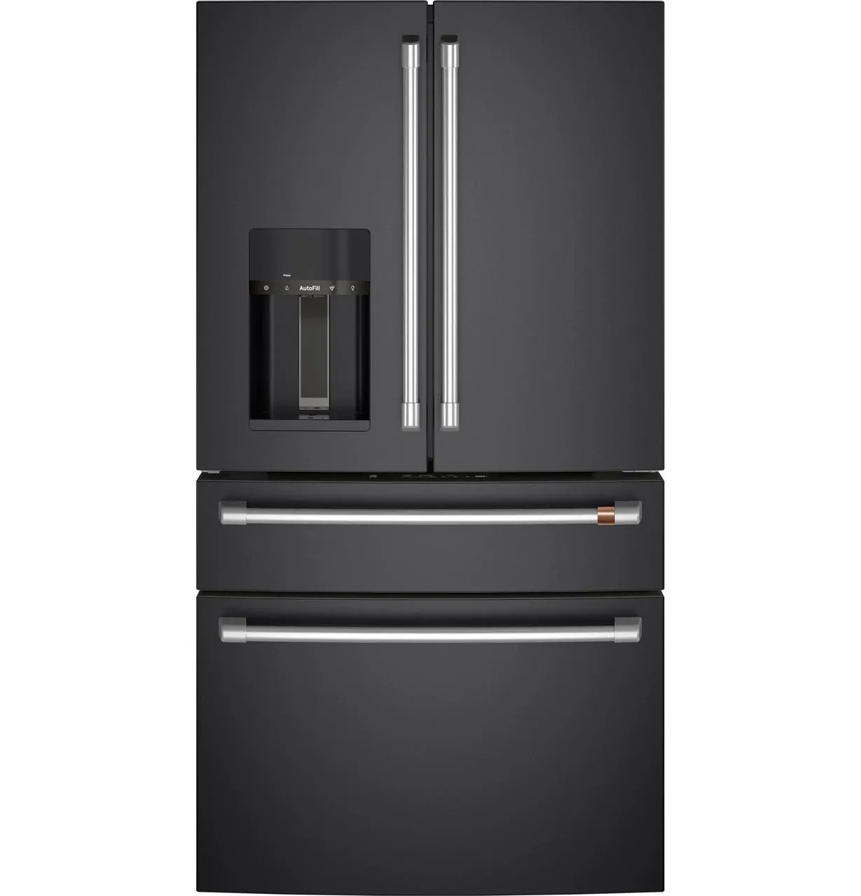 Cafe CXE22DP3PD1 Caf&#8482; Energy Star 22.3 Cu. Ft. Smart Counter-Depth 4-Door French-Door Refrigerator