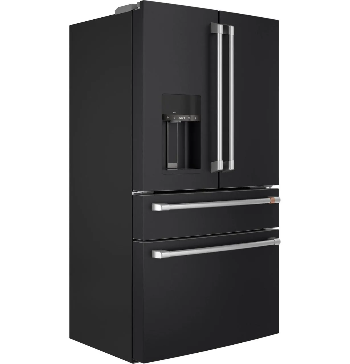Cafe CXE22DP3PD1 Caf&#8482; Energy Star 22.3 Cu. Ft. Smart Counter-Depth 4-Door French-Door Refrigerator