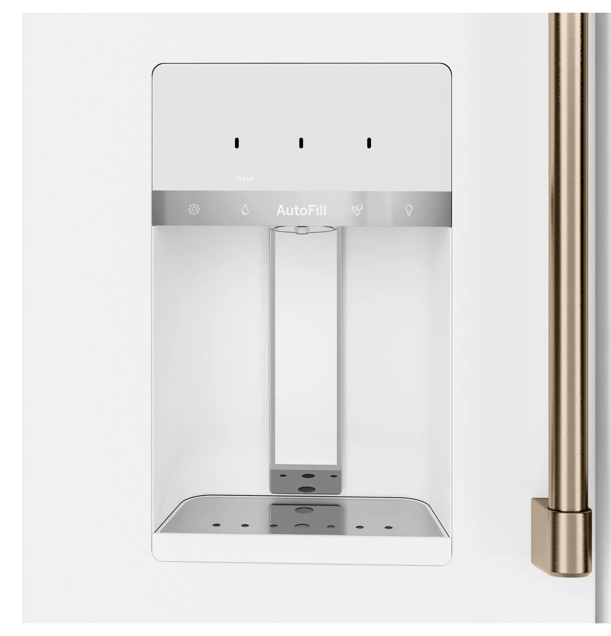 Cafe CXE22DP4PW2 Caf&#8482; Energy Star 22.3 Cu. Ft. Smart Counter-Depth 4-Door French-Door Refrigerator