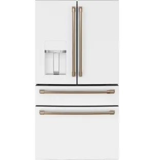 Cafe CXE22DP4PW2 Caf&#8482; Energy Star 22.3 Cu. Ft. Smart Counter-Depth 4-Door French-Door Refrigerator