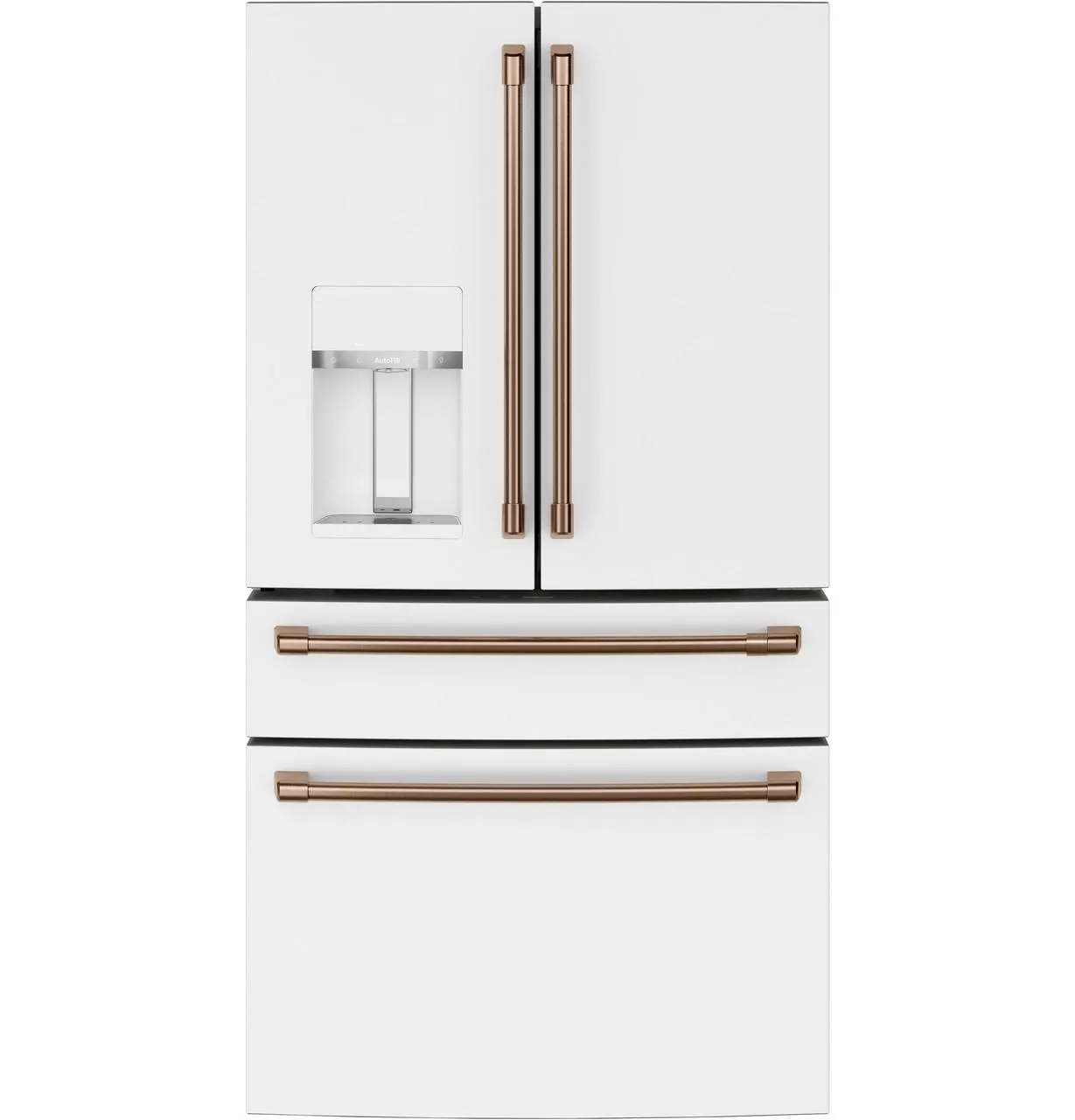 Cafe CXE22DP4PW2 Caf&#8482; Energy Star 22.3 Cu. Ft. Smart Counter-Depth 4-Door French-Door Refrigerator