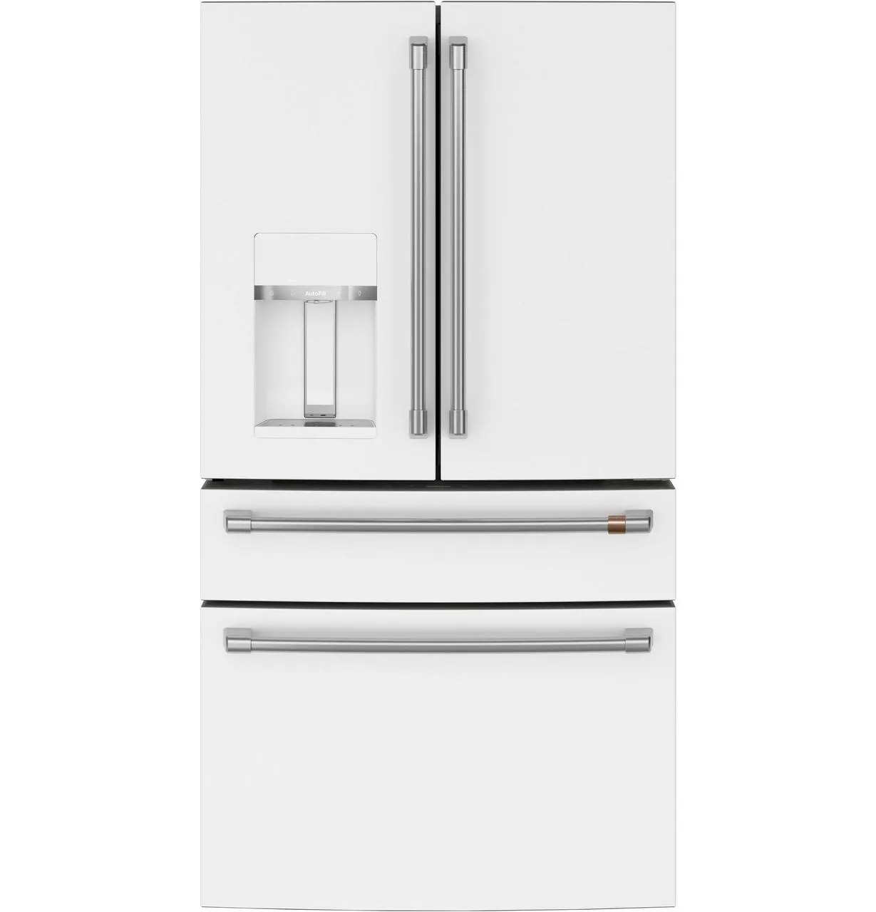 Cafe CXE22DP4PW2 Caf&#8482; Energy Star 22.3 Cu. Ft. Smart Counter-Depth 4-Door French-Door Refrigerator