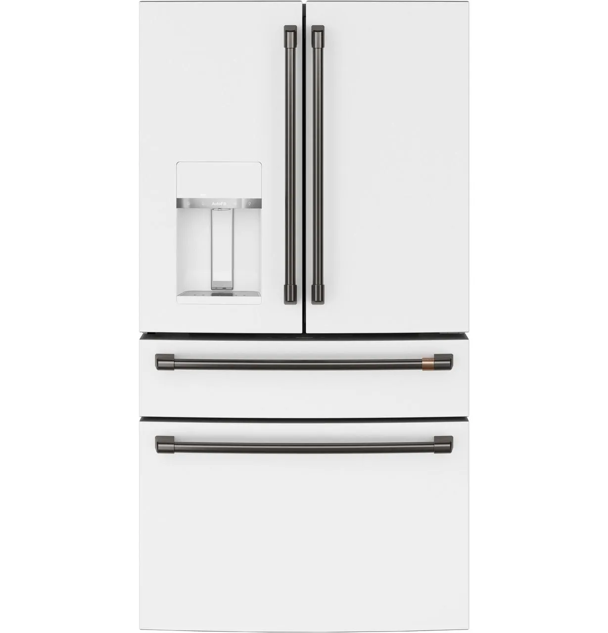 Cafe CXE22DP4PW2 Caf&#8482; Energy Star 22.3 Cu. Ft. Smart Counter-Depth 4-Door French-Door Refrigerator