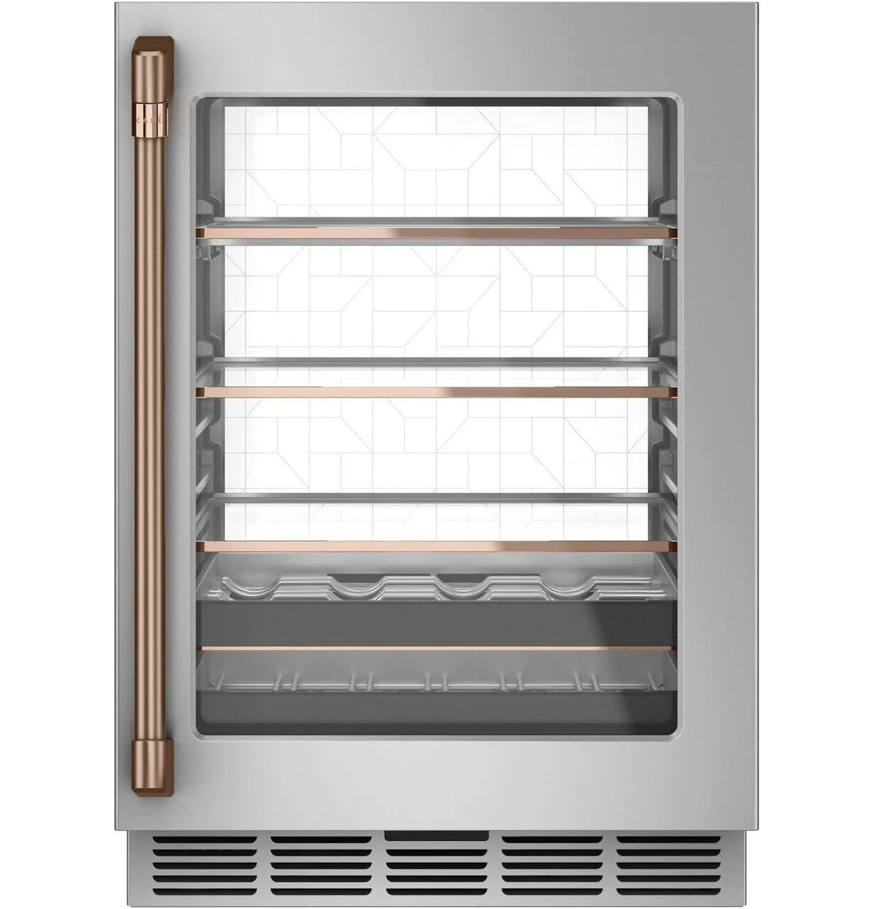 Cafe CXQW1H1PPCU Caf Wine/Beverage Center Handle Kit - Brushed Copper