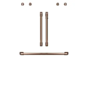 Cafe CXWDFHKPMCU Caf 2 French-Door Handles; 1 - 30" Handle; 4 Knobs - Brushed Copper