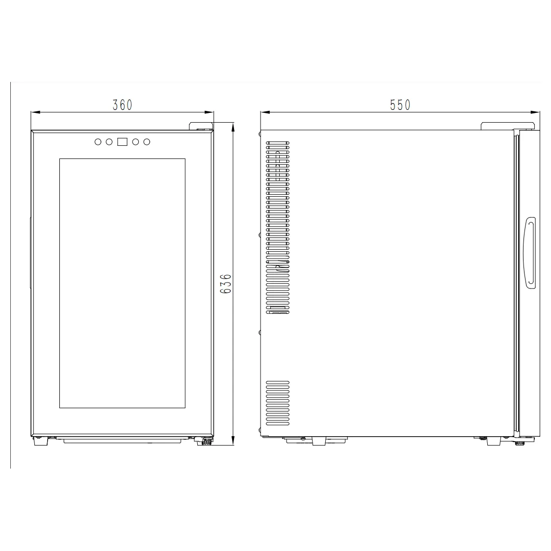 Cavin - Freestanding Wine Cooler - Northern Collection 15