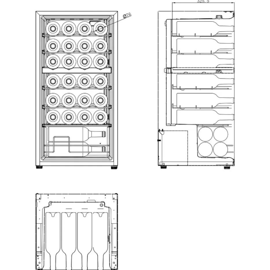 Cavin - Freestanding Wine Cooler - Northern Collection 28