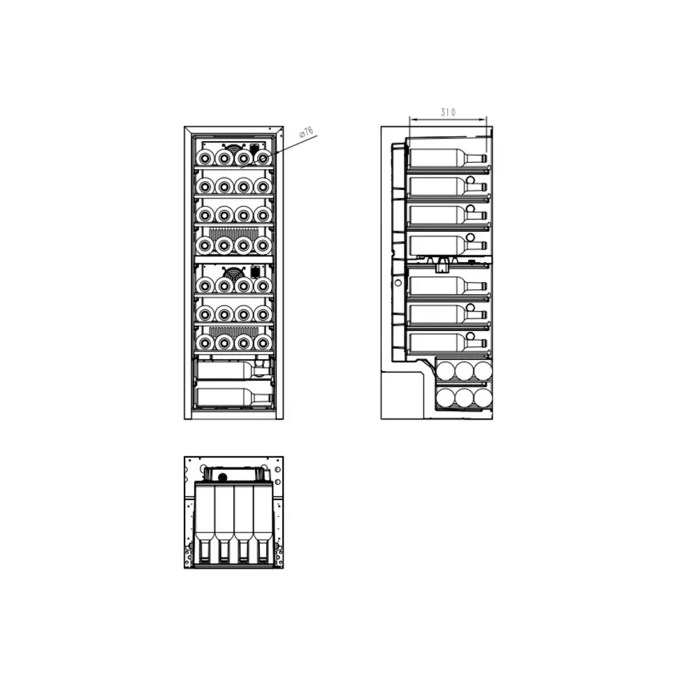 Cavin - Freestanding Wine Cooler - Northern Collection 39