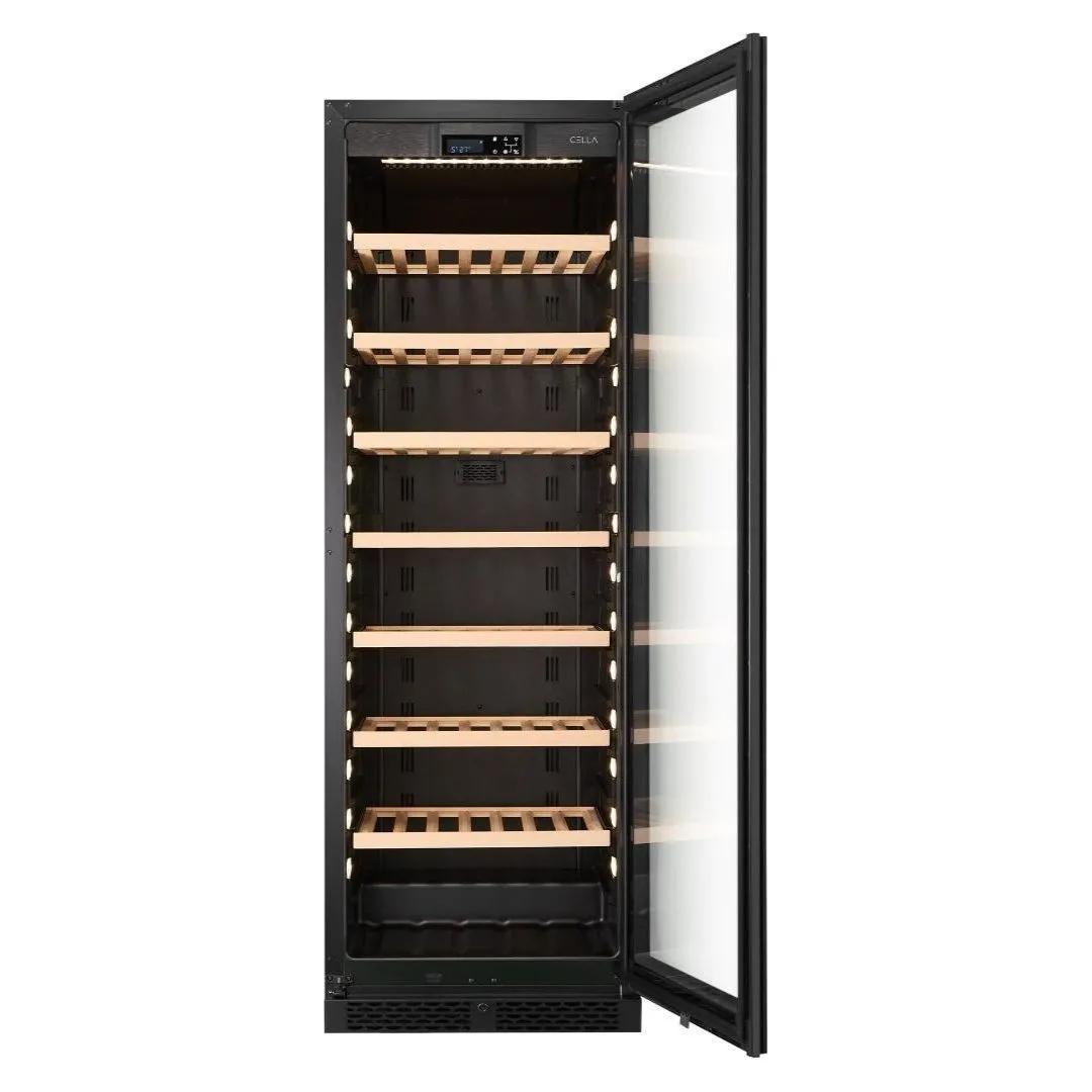 CELLA - 102 bottle Single Zone Wine cooler - W122S-BLACK