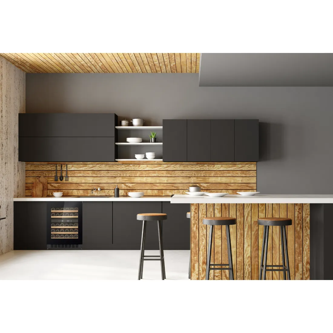 CELLA - 600mm - Undercounter Wine Cooler - Dual Zone - W34B-TO