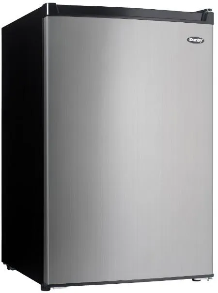 Danby DCR045B1BSLDB Danby 4.5 Cu. Ft. Compact Fridge With True Freezer In Stainless Steel